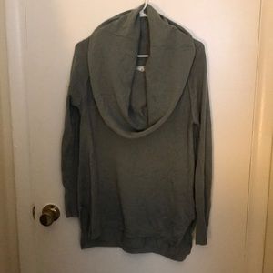 cowl neck sweater.
